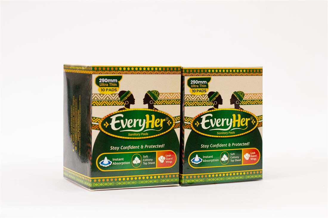 EveryHer Sanitary Pad boxes — Regular and Extra Long sizes
